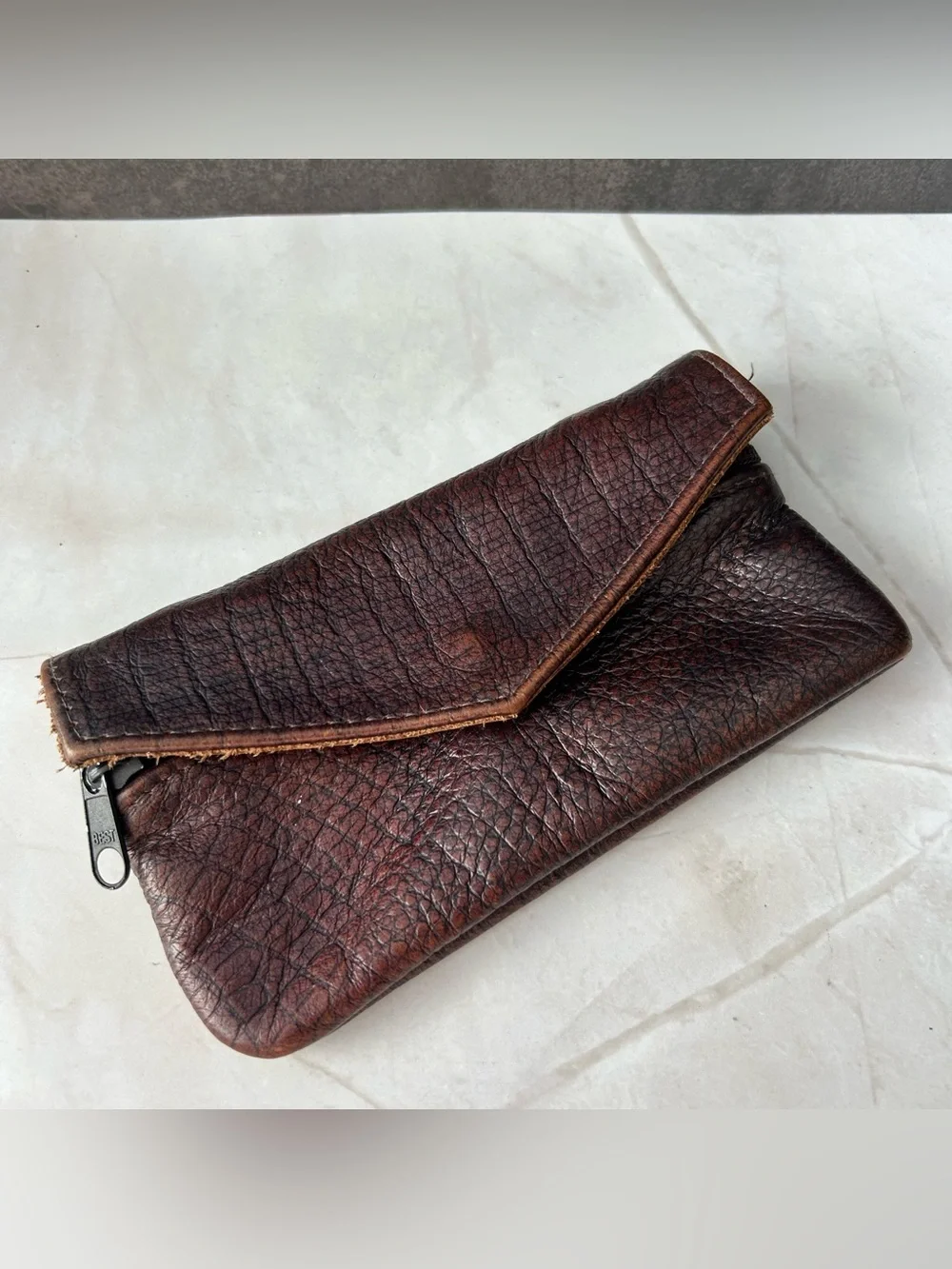 Vintage Brown Genuine Leather Men's Clutch Wallet